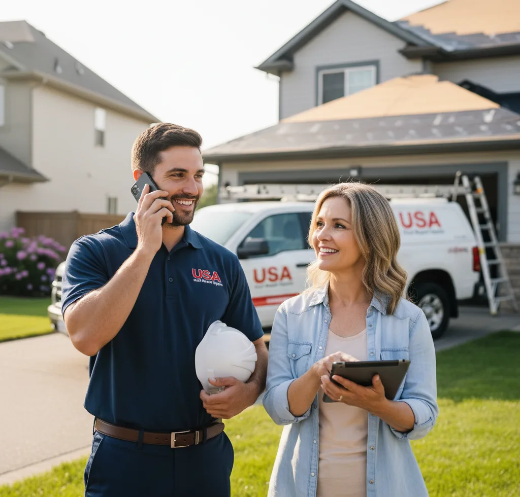 USA Roof Repair Experts customer support in Lavaca